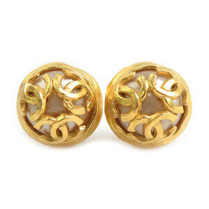 Chanel CHANEL Earrings Vintage Metal Gold Women's h32170k